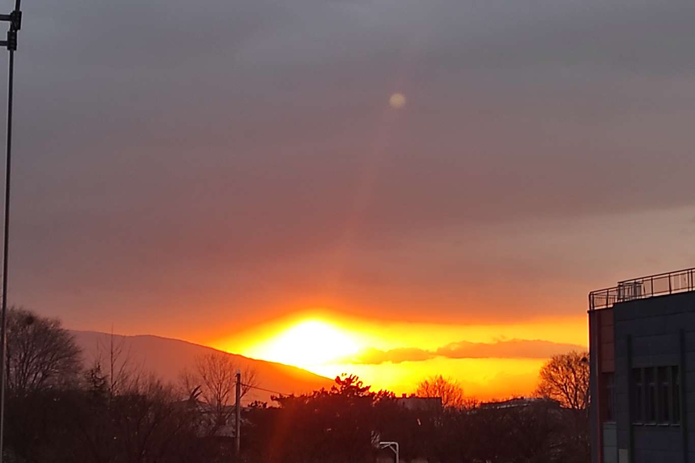 Bursa'da gün batımı güzel görsel oluşturdu
